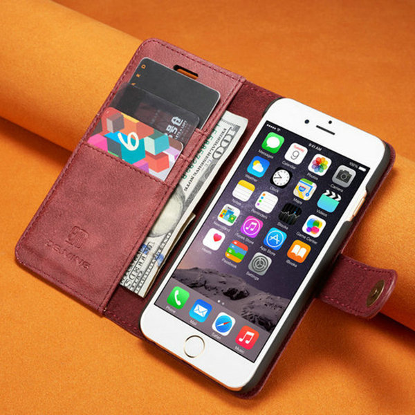 Men And Women 2PCS Trifold 3 Card Slot Phone Bag For iPhone Magnetic Set Purse 