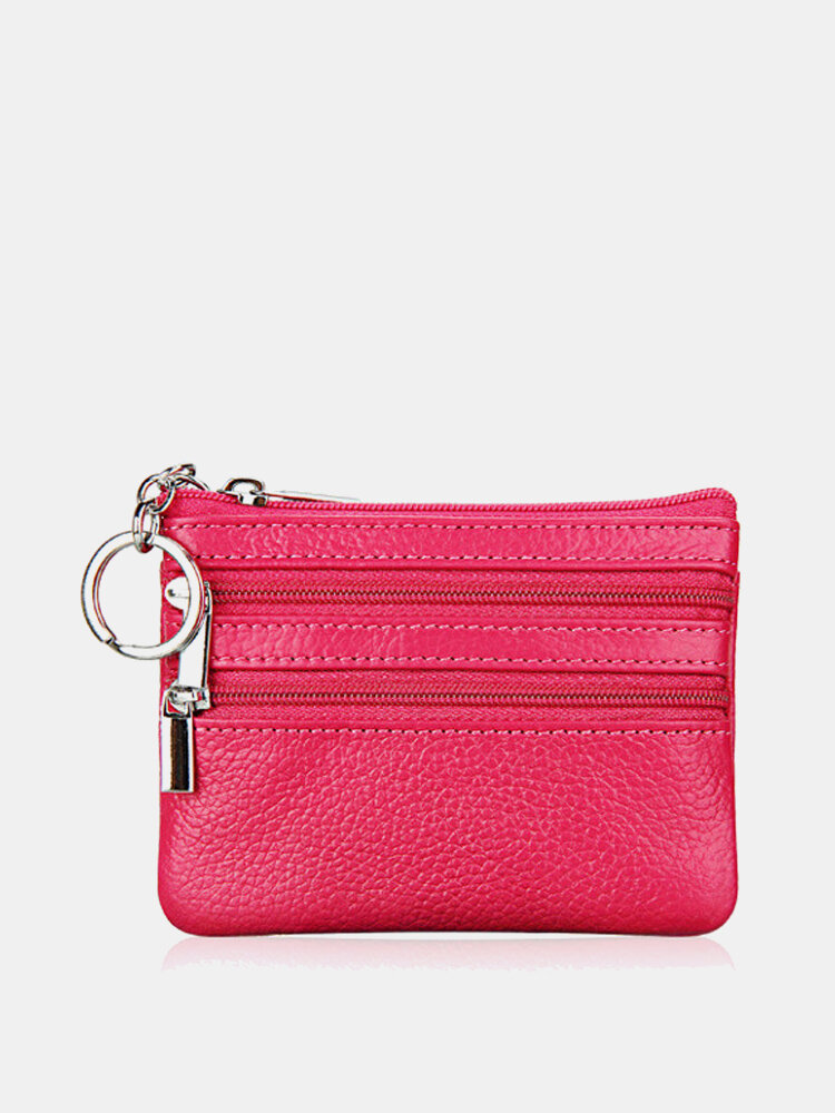 Women Casual Geniune Leather Zipper Small Purse Wallet Coin Bags Key Bags Card Holders от Newchic WW