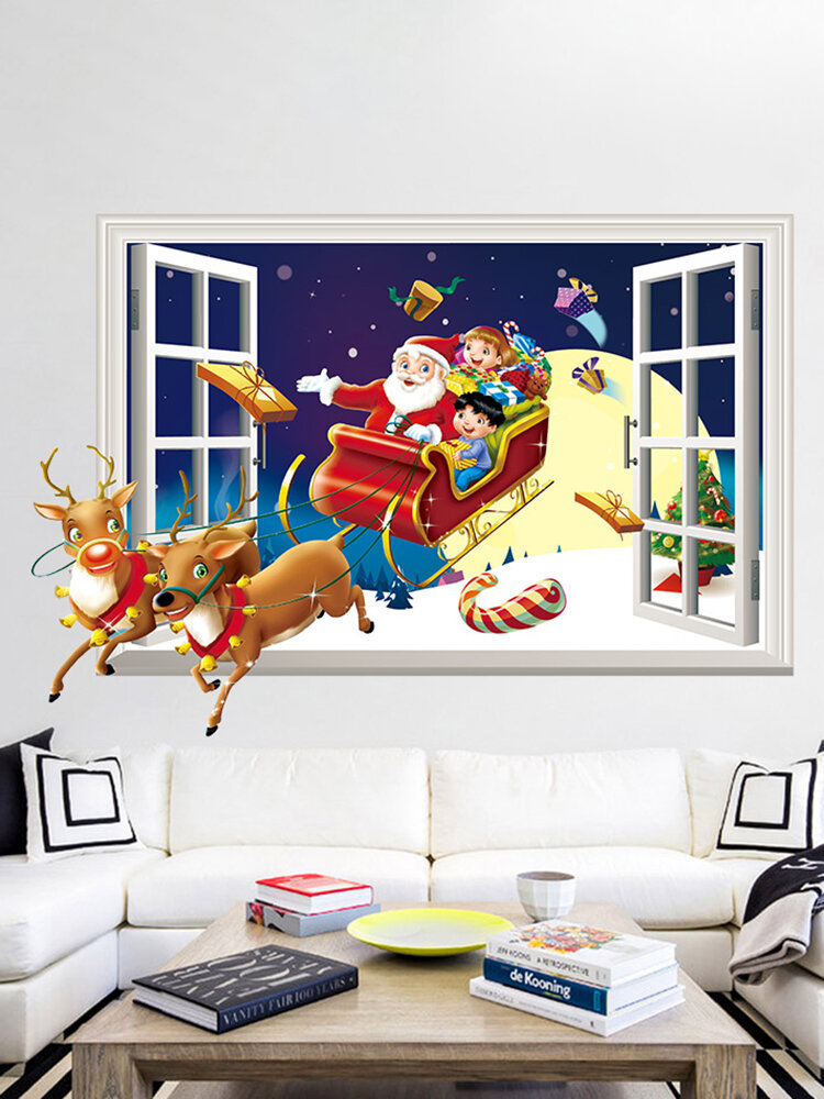 

Miico XH7246 Christmas Sticker Home Decoration Sticker Window and Wall Sticker Shop Decorative Stick