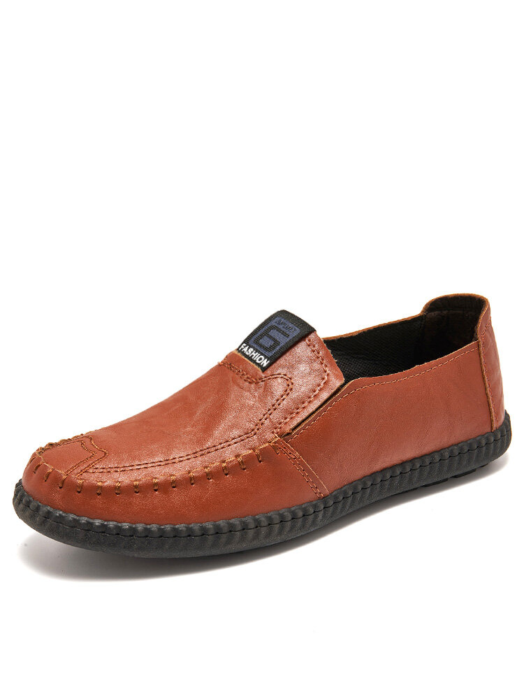 Men Comfy Round Toe Light Weight Soft Slip-on Driving Loafers