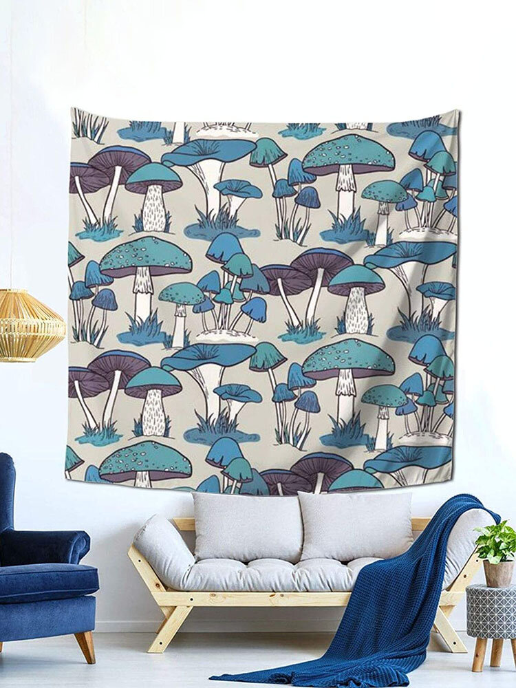 1 PC champignon dessin animé impression tapisserie décor à la maison salon chambre Photo accessoire mur Art tapisseries
