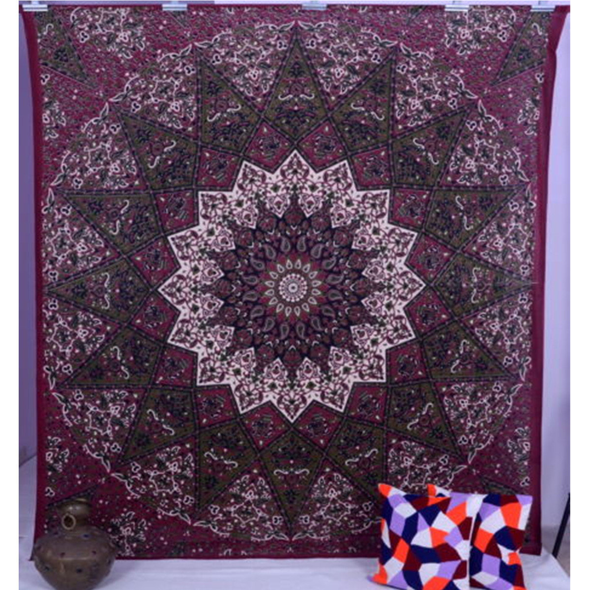 

Indian Mandala Tapestry Wall Hanging Blanket Throw Bohemian Dorm Bedspread Decoration