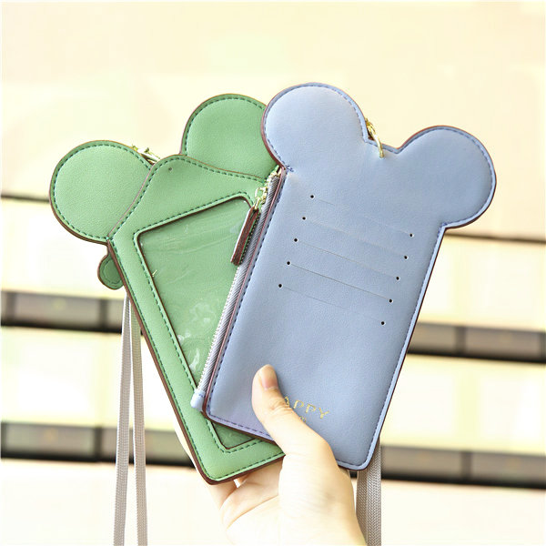 

Touch Screen Cartoon Cute Shape Phone Bag Card Holder, Grey;light pink;black;green;blue