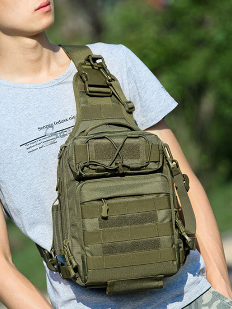Nylon Camouflage Portable Multifunction Crossbody Bag Tactical Military Waterproof Chest Bag For Men