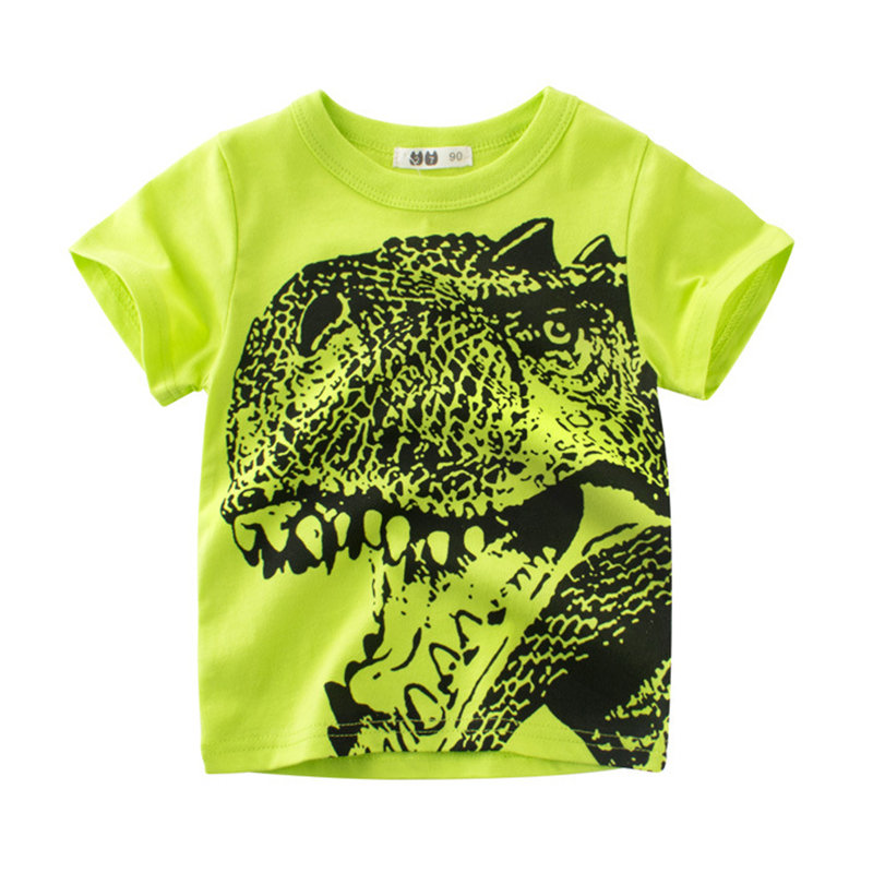 

Monster Print Boys Short Sleeve T-shirt For 2Y-11Y, Green