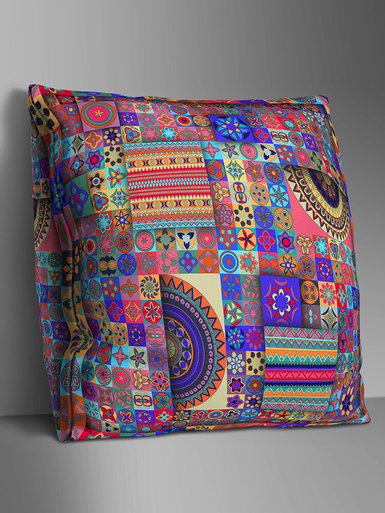 1 PC Double-sided Bohemian Style Cushion Cover Home Sofa Office Soft Throw Pillowcases Art Decor
