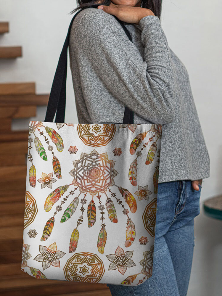Women Canvas Bohemia Ethnic Pattern Shoulder Bag Handbag Tote Shopping Bag