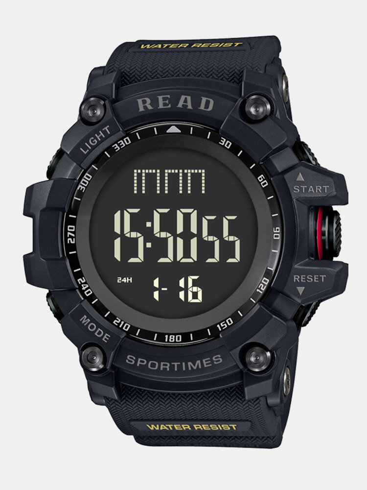 READ Sport Digital Wrist Watch Multifunction Luminous Display Fashion Time Alarm Watches for Men