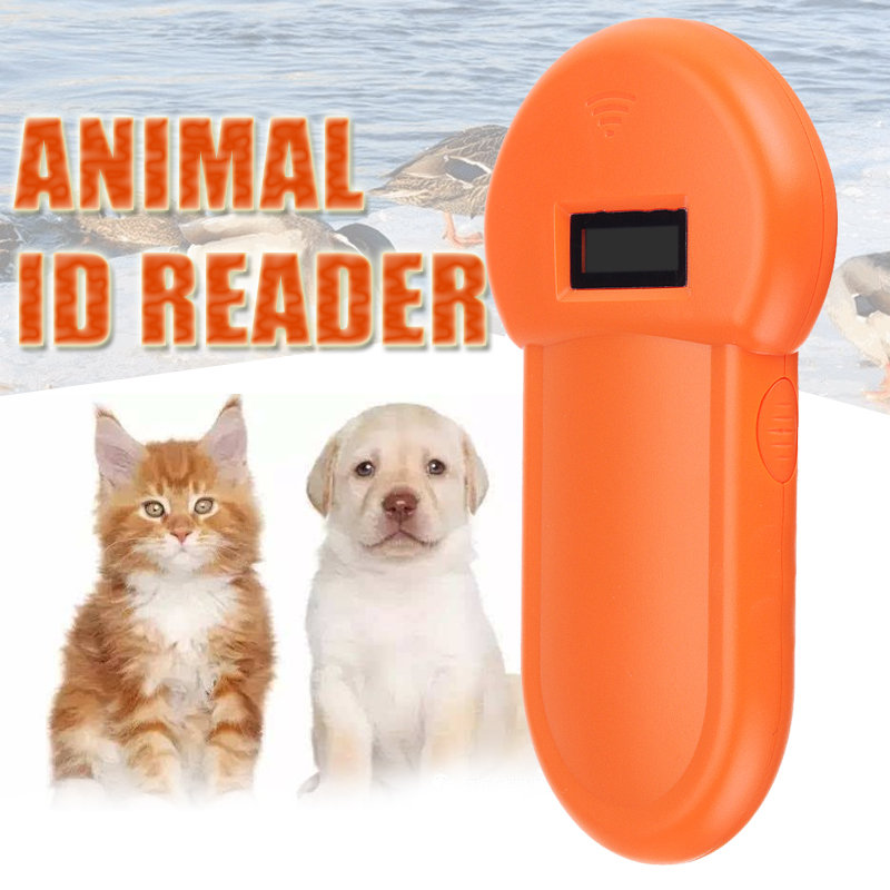 RFID 134.2Khz Animal Pet Microchip Reconocimiento Reader Ear Tag Scanner Portable