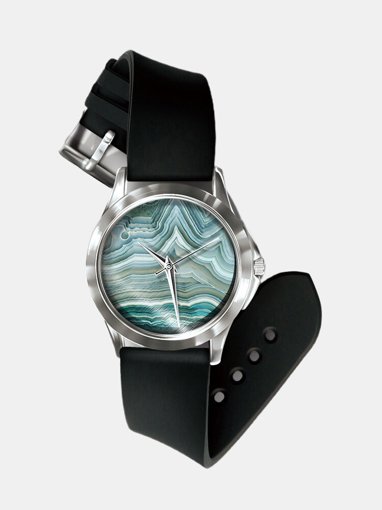 Повседневный цветной пейзаж с принтом для мужчин Watch Мрамор Шаблон Женское Кварц Watch
