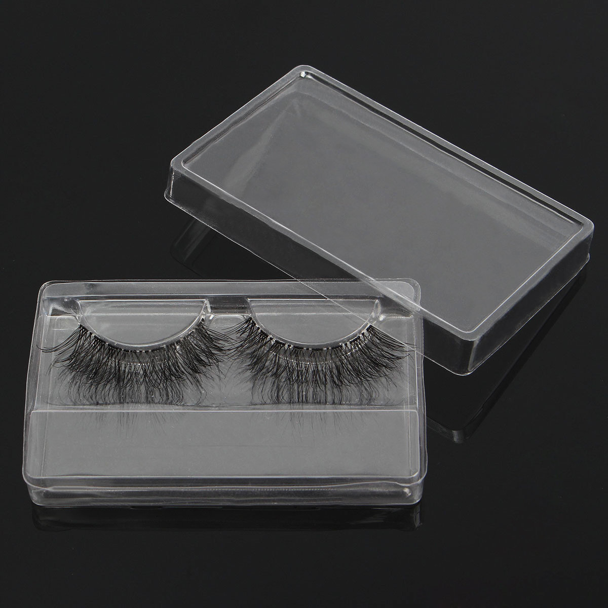1pc False Eyelashes Box Clear Transparent Reusable Portable Eye Lash Packing Boxes
