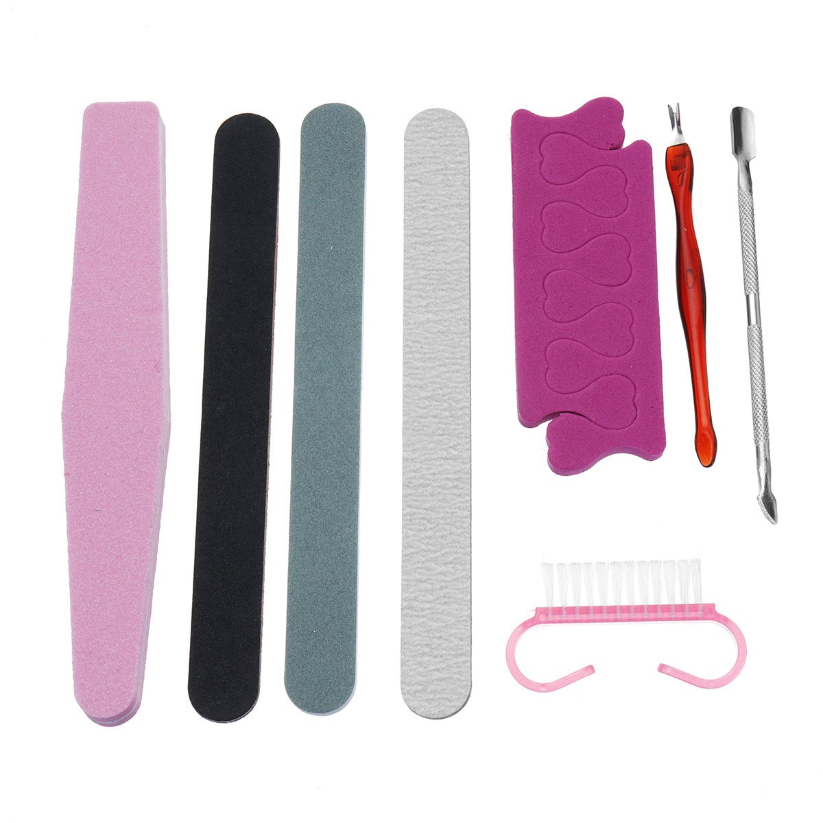 

8 Pcs/ Set Salon Nail Manicure Set Nail File Dead Skin Fork Polishing Strip Manicure Beginner Set