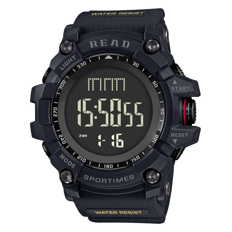 

READ Sport Digital Wrist Watch Multifunction Luminous Display Fashion Time Alarm Watches for Men, Red;orange;black;green;khaki