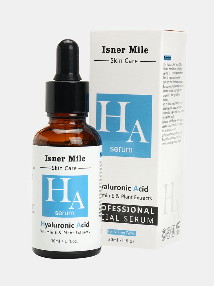 Isner Mile Hyaluronic Acid Serum Vitamin E Plant Essence Anti Aging Hydration Moisturizing Wrinkle 