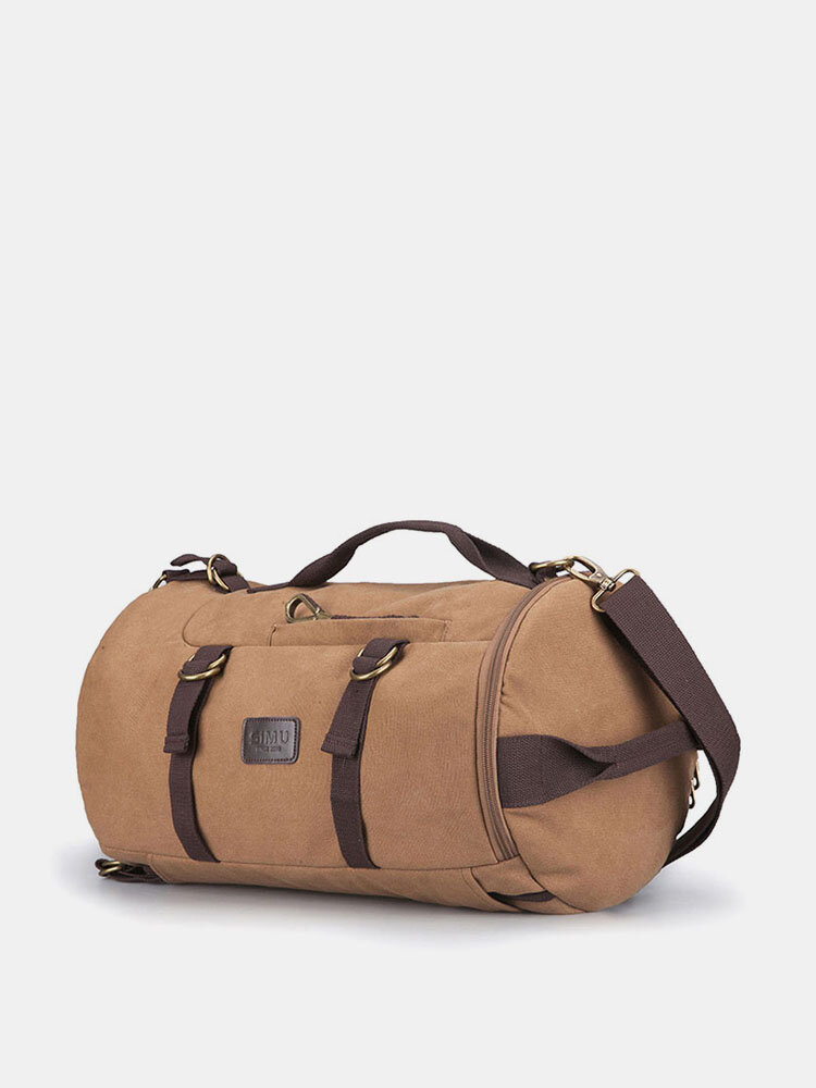 Men USB Charging Multifunctional Travel Multi-Carry Bucket Bag Backpack