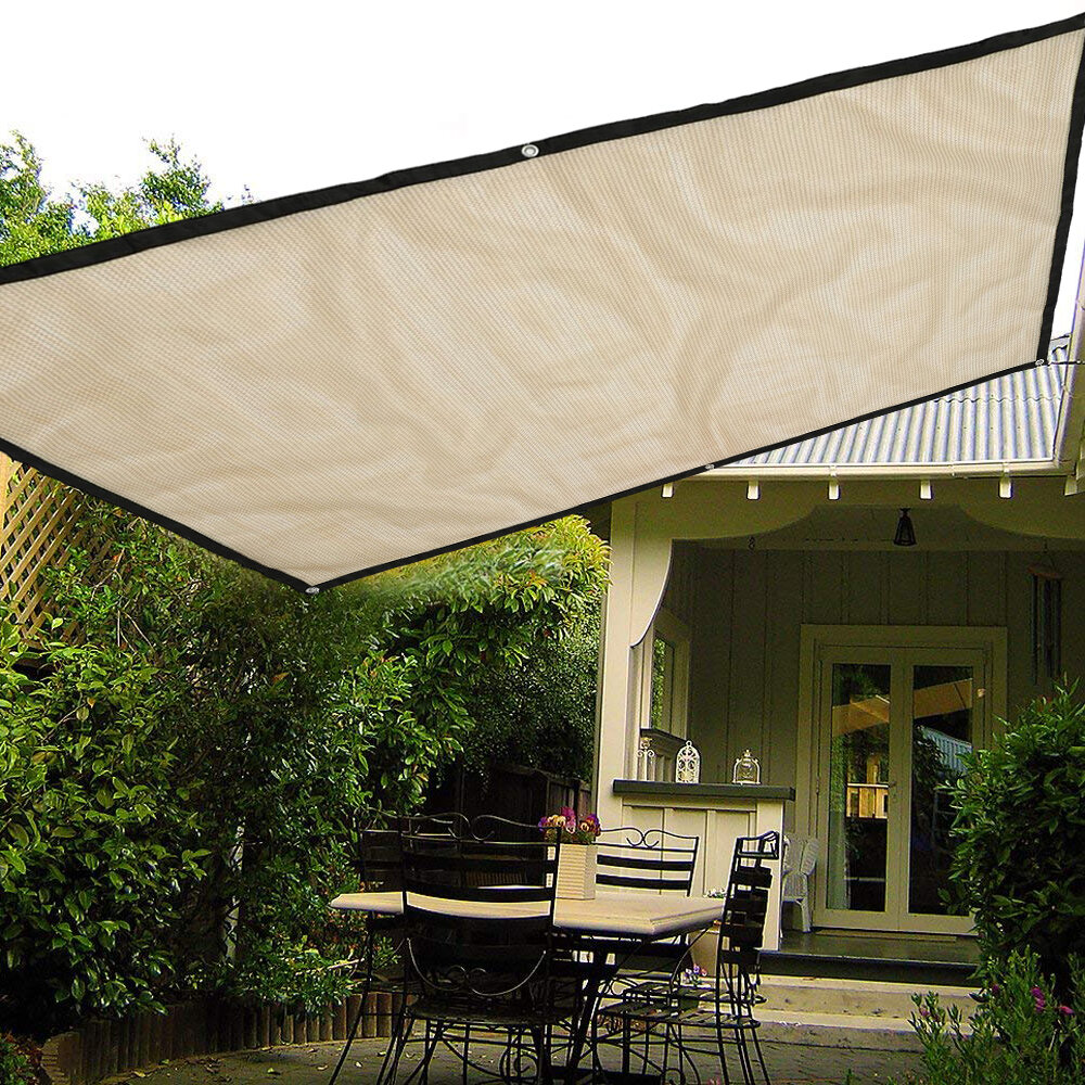 

3 Size 1.8M Sunproof Sun Shade Sail Canopy Shelter UV Awning Mesh Net Patio Pool Garden