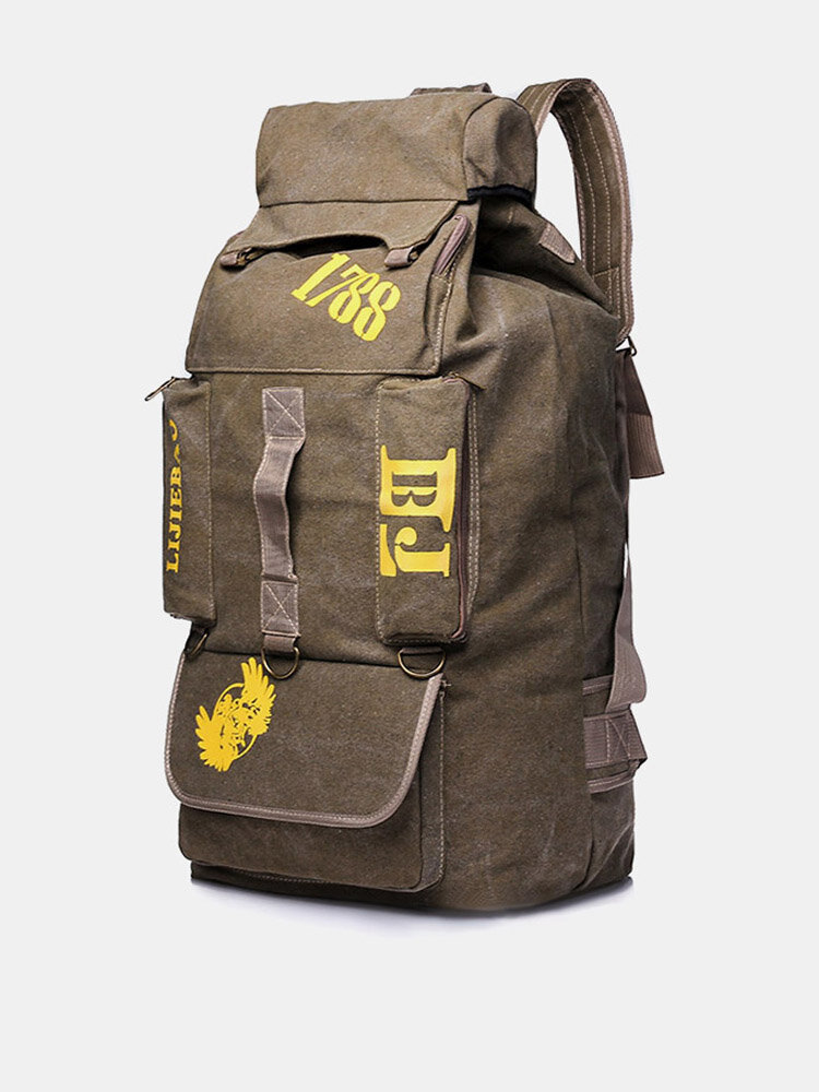 Men Outdoor Canvas Large Capacity Tactical Fishing Hiking Travel Backpack