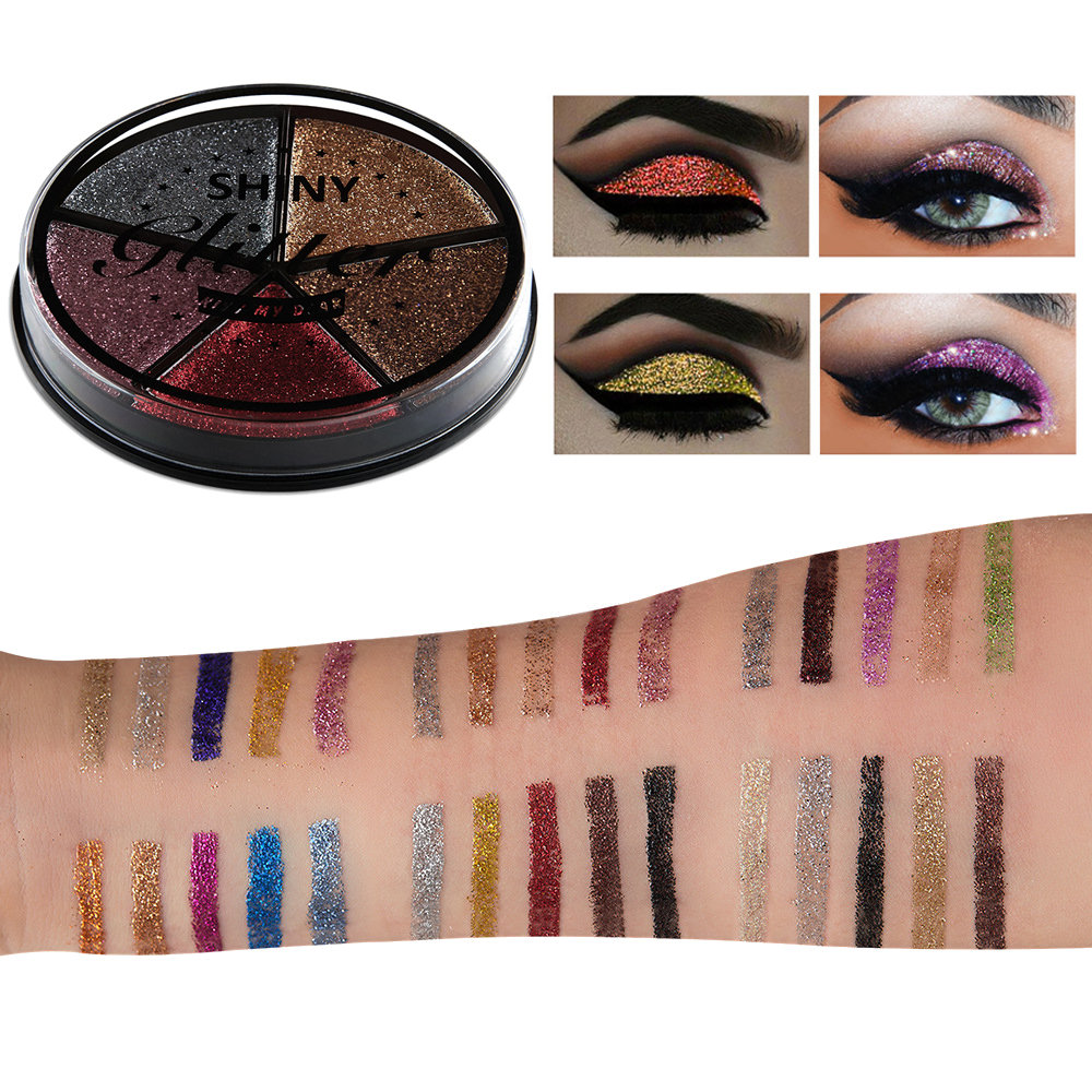 

Shimmer Eyeshadow Cream Palette Wet Eye Shadow Long-Lasting Stay Eyeshadow Glitter Eye Makeup, 2#;3#;4#;6#