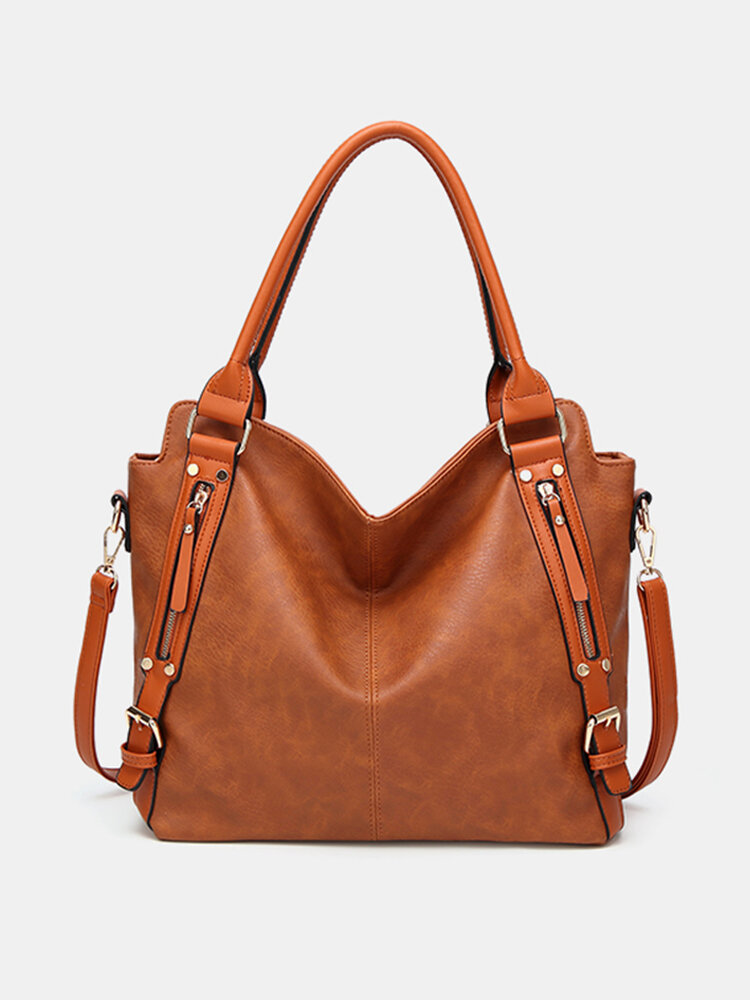 Vintage PU Leather Multi-color Handbag Shoulder Bags Crossbody Bags For Women