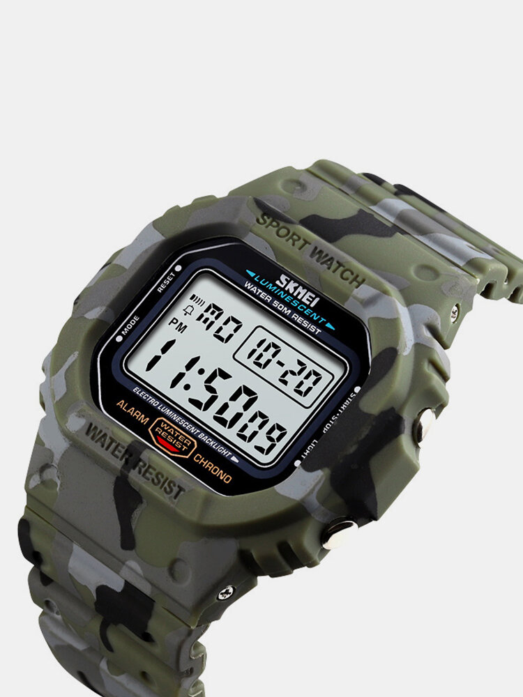 Military Stopwatch Alarm Waterproof Sports Shockproof Digital Watch Men Watch
