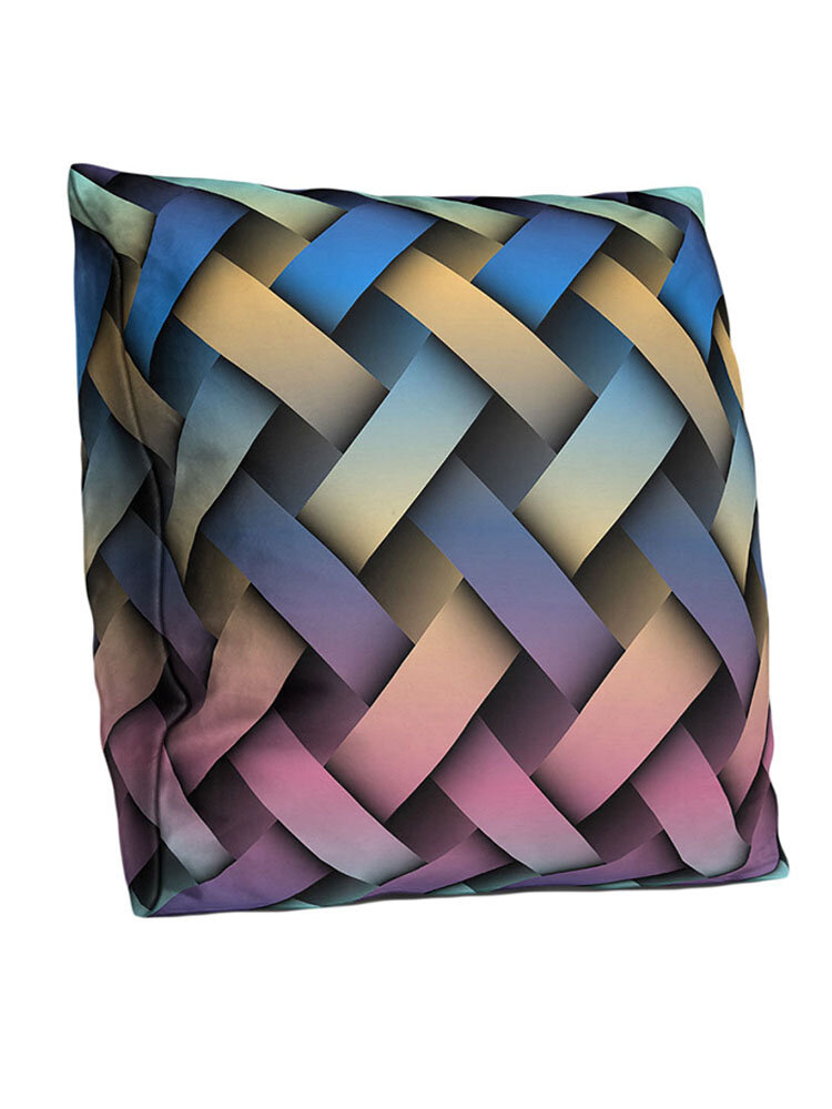 Double-sided 3D Geometric Weaving Cushion Cover Home Sofa Office Soft Throw Pillowcases Art Decor