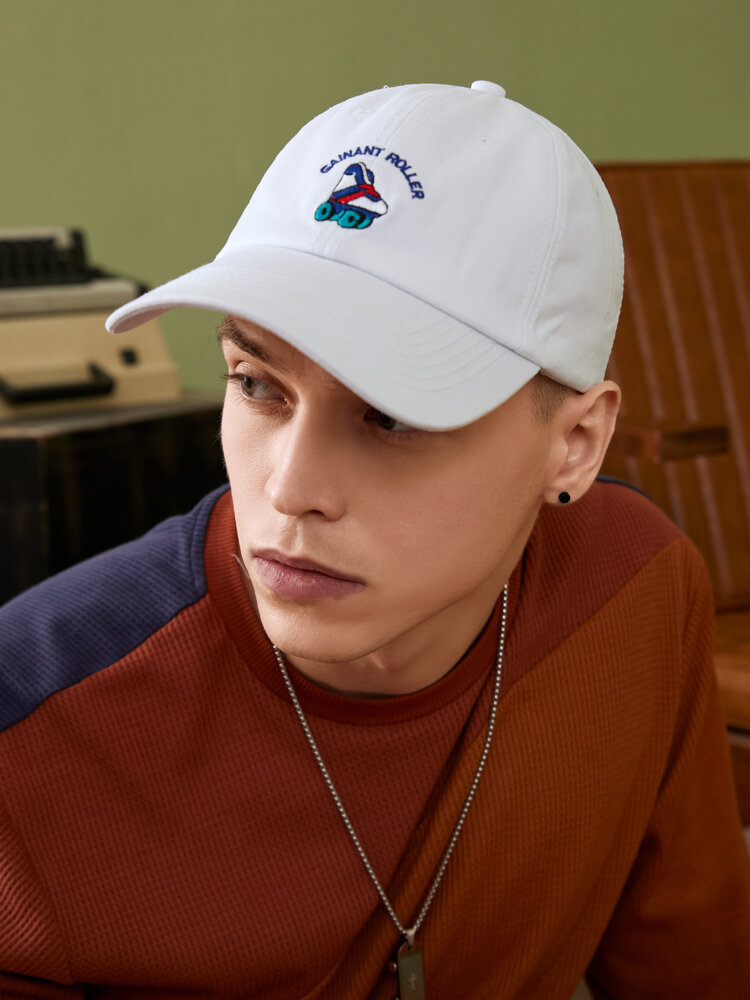 Unisex Cotton Solid Color Letters Cartoon Embroidery Fashion Baseball Caps