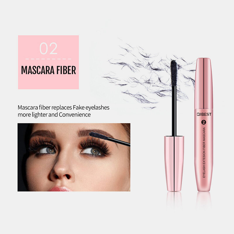 4D Fiber Mascara Set Waterproof Without Blooming Thick Slender Deep Moisturizing Graft Eyelashes