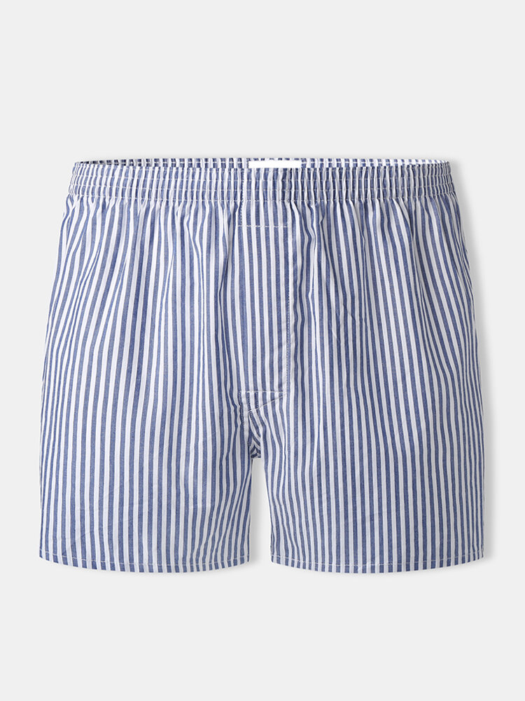 Cotton Comfy Striped Arrow Pants Casual Home Mini Underwear Shorts For Men