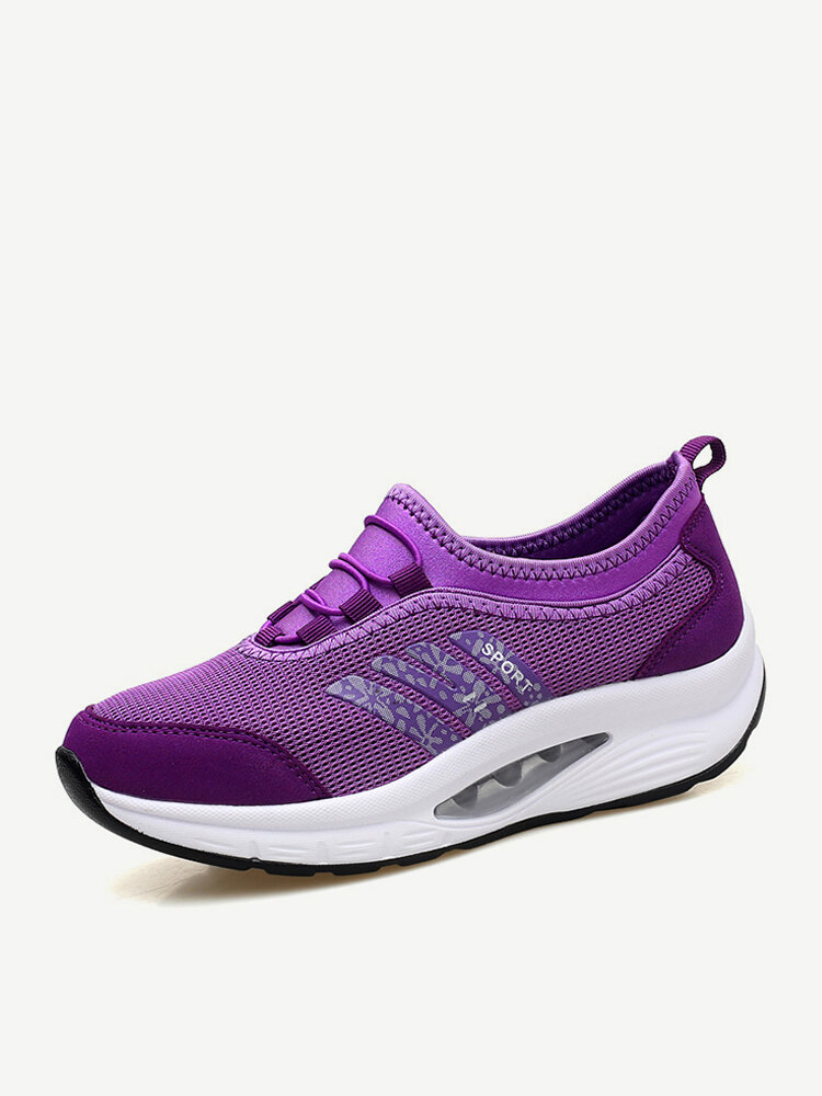 

Women Casual Outdoor Splicing Slip On Rocker Sole Sneakers, Grey;purple;black