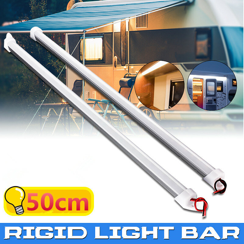 

50cm 9W 5630 36 SMD LED Waterproof Rigid strip Cabinet Light Bar w/cover DC12V, White;white1