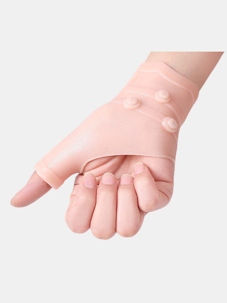 

SEBS Magnet Protective Gear High Elastic Protection Sprain Outdoor Sports Kneepad Guard Hand Wrist Set, Skin color