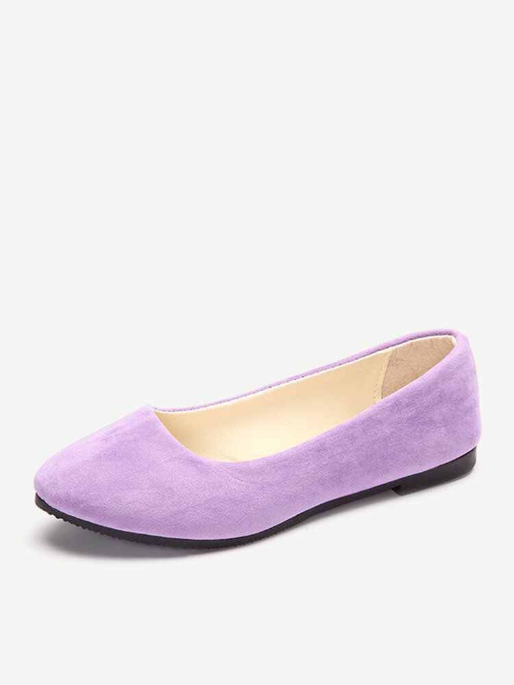 lavender color flat shoes