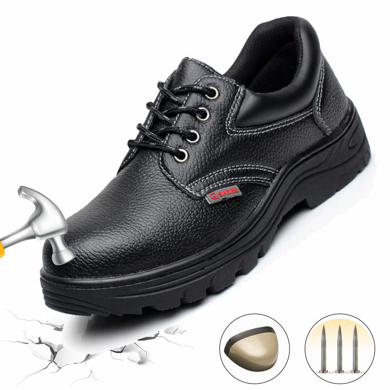 Men&#039;s Steel Toe Cap Anti-Smashing Puncture Proof Safety Work Shoes