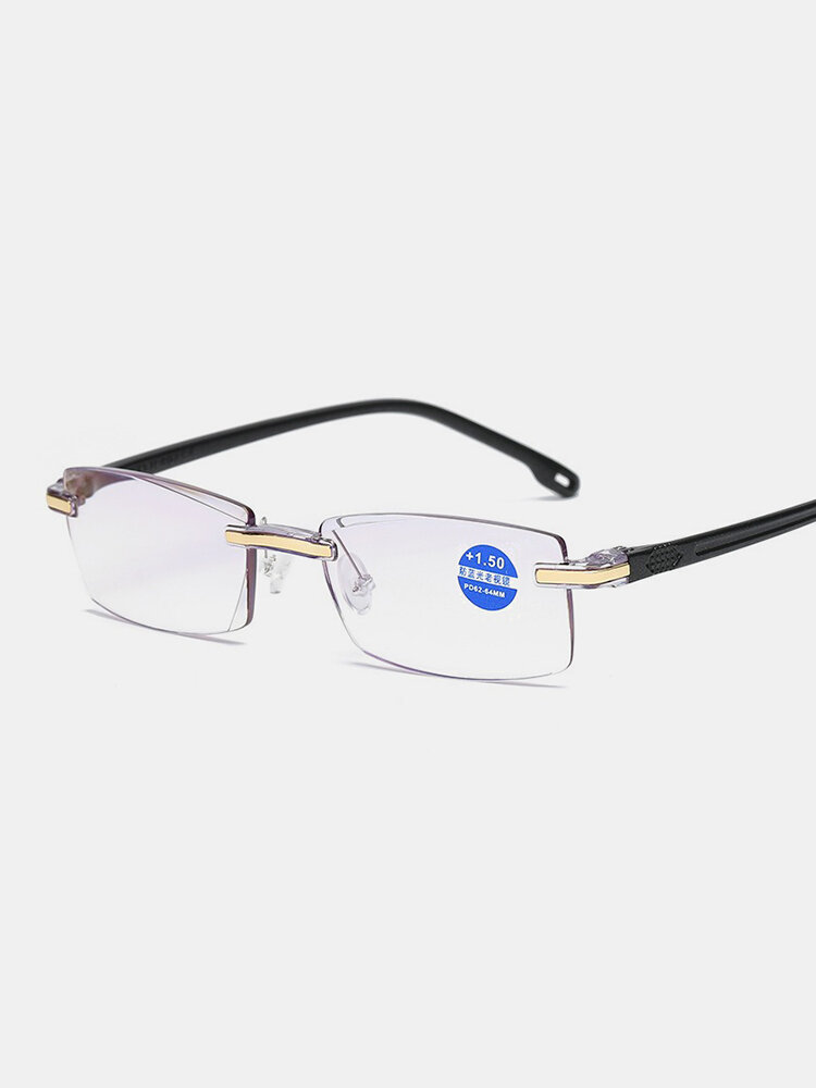 Frameless Reading Glasses Blue-Ray Blue Film Men's Reading Glasses Eye Health Care