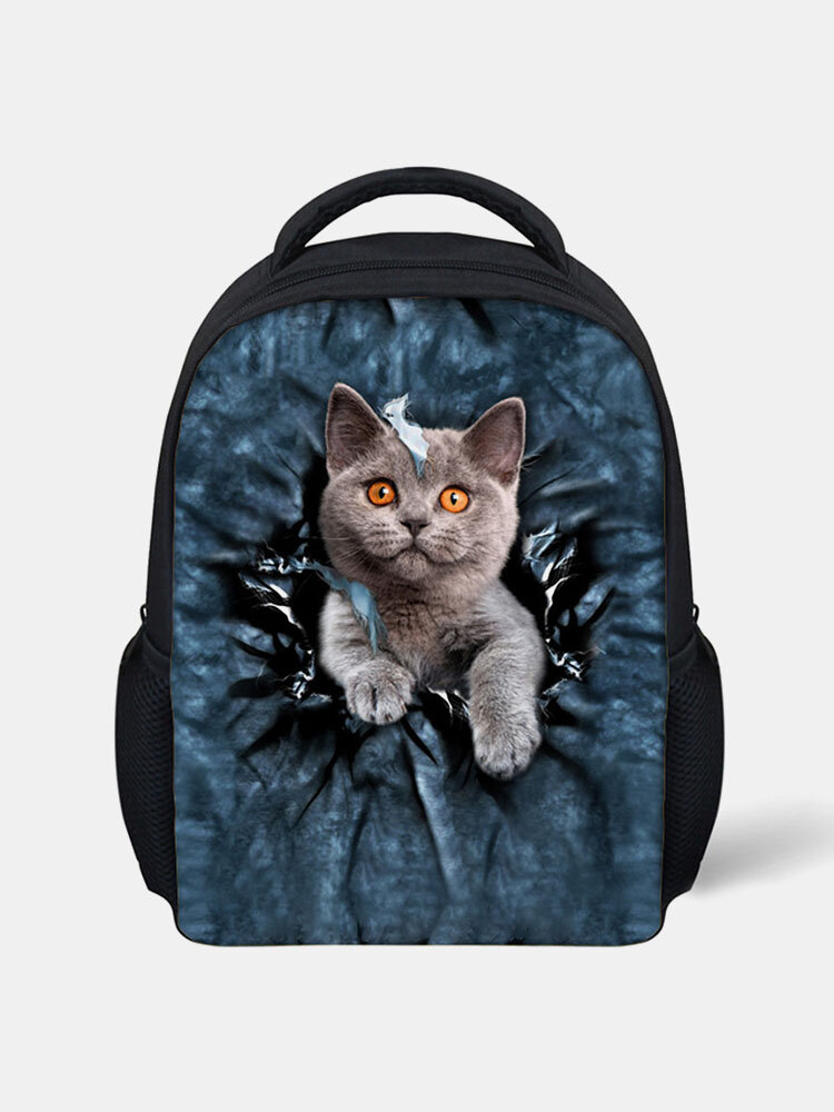 Animal Creative Cartoon Cute Cat Casual Style Backpack Schoolbag