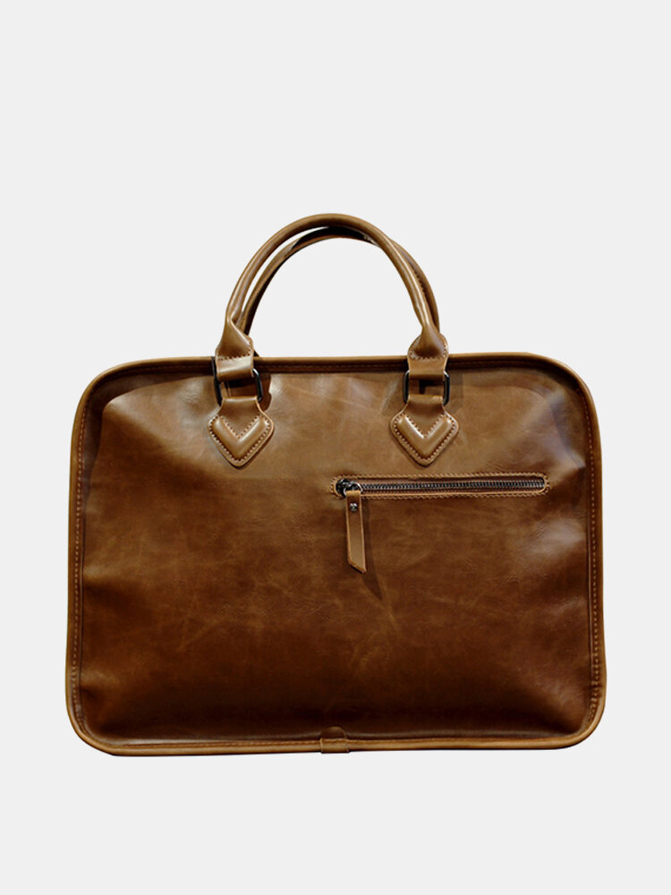 Men 15.6 Inch Laptop Business Vintage Messenger Briefcase Crossbody Bag Handbag