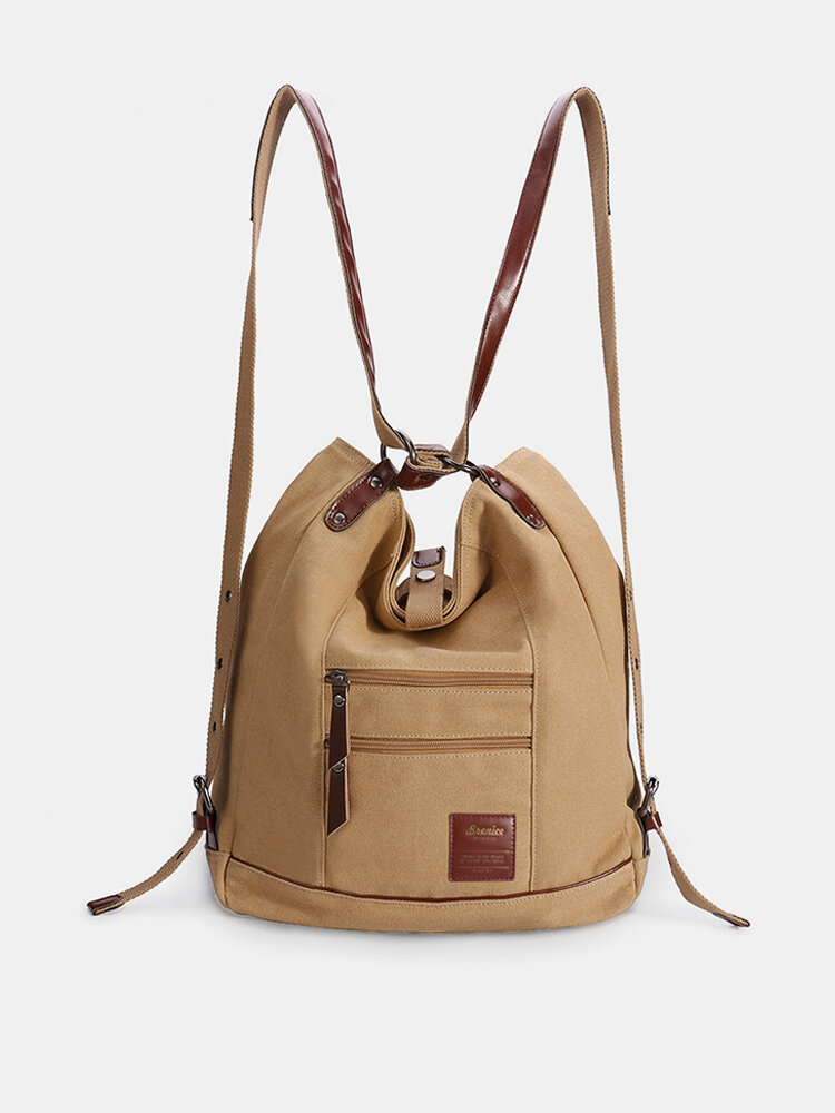 Women Multi-carry Casual Canvas Handbag Shoulder Bag Satchel Backpack