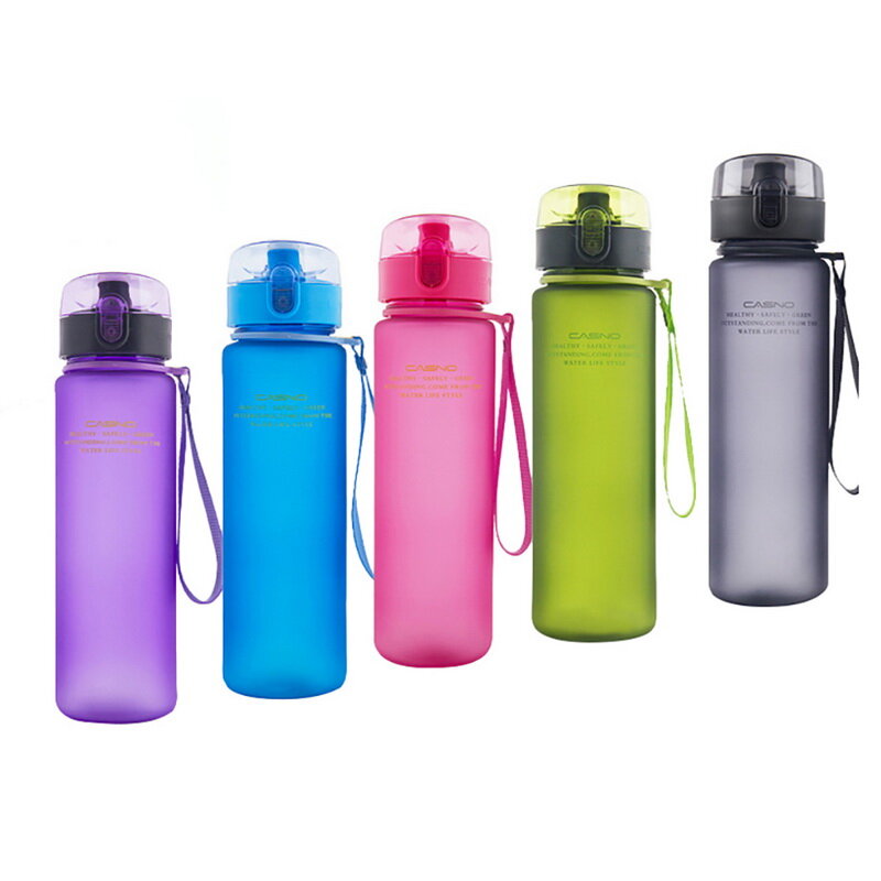 

560ml BPA Free Leak Proof Sports Water Bottle High Quality Tour Hiking Portable Bottles, Blue;green;purple;pink
