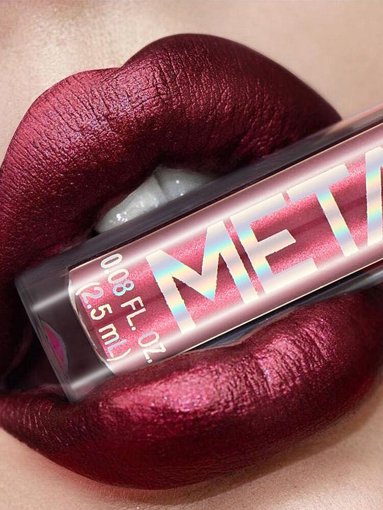 Metal Shimmer Liquid Lipstick Long-Lasting Glitter Lip Gloss Non Sticky Lip Stick Lip Makeup