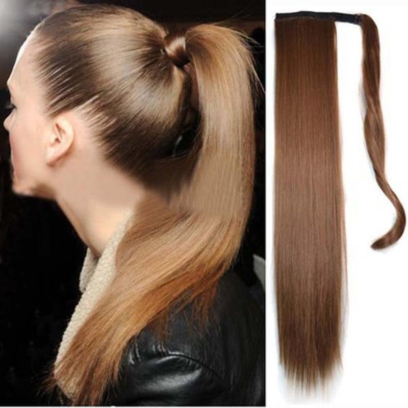 

Long Straight Ponytail Women'sSynthetic Hair 6 Colors Magic ClipIn Hairpiece