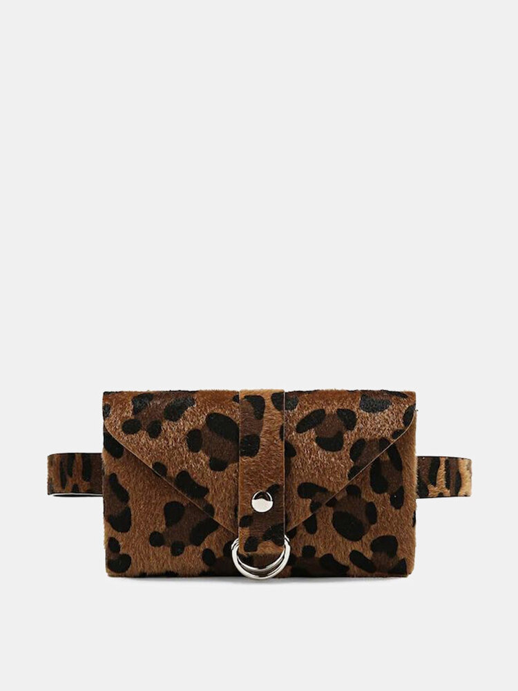 Leopard Print Waist Bag Wallet Phone Bag For Women
