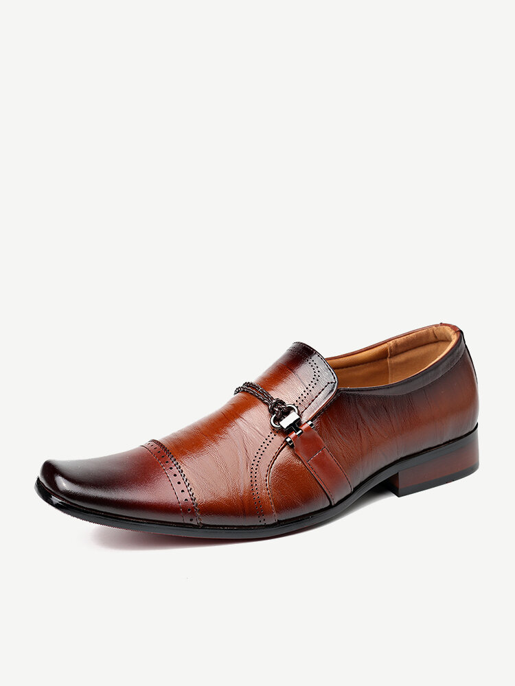 Men Genuine Leather Non Slip Business Formal Dress Shoes