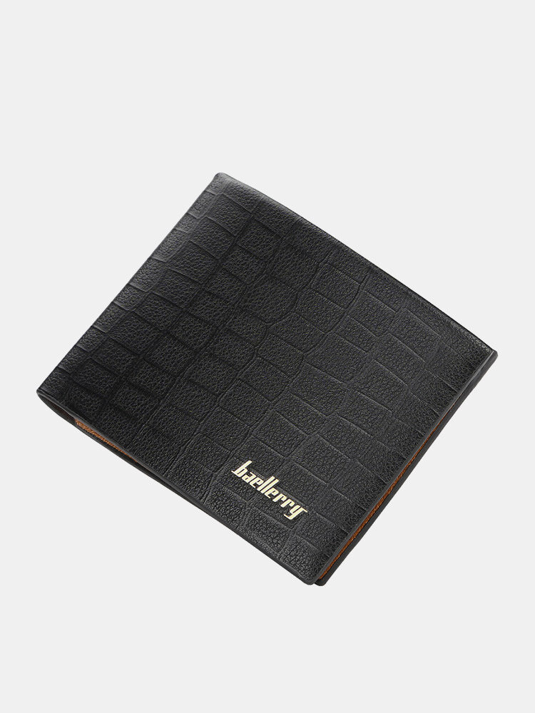 Faux Leather Fashion Multi Slot Card Pocket Stone Pattern Wallet
