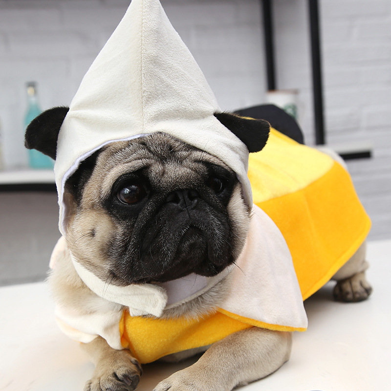 Halloween Pet Dog Cat Banana Wizard Costume Pet Funny Clothing