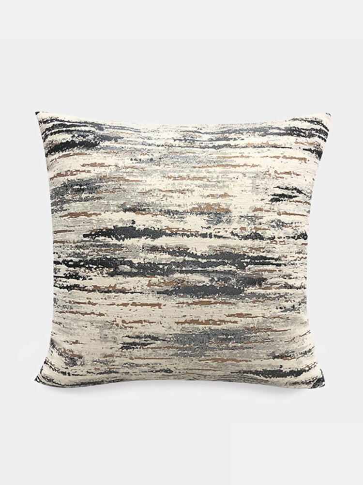 Nordic Texture Yarn-dyed Abstract Jacquard Pillow Bedside Soft Bag Large Backrest Living Room Sofa Cushion Cover