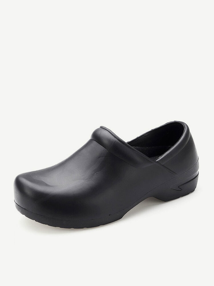 

Women Non Slip Waterproof Slip On Working Nursing Shoes, White;black