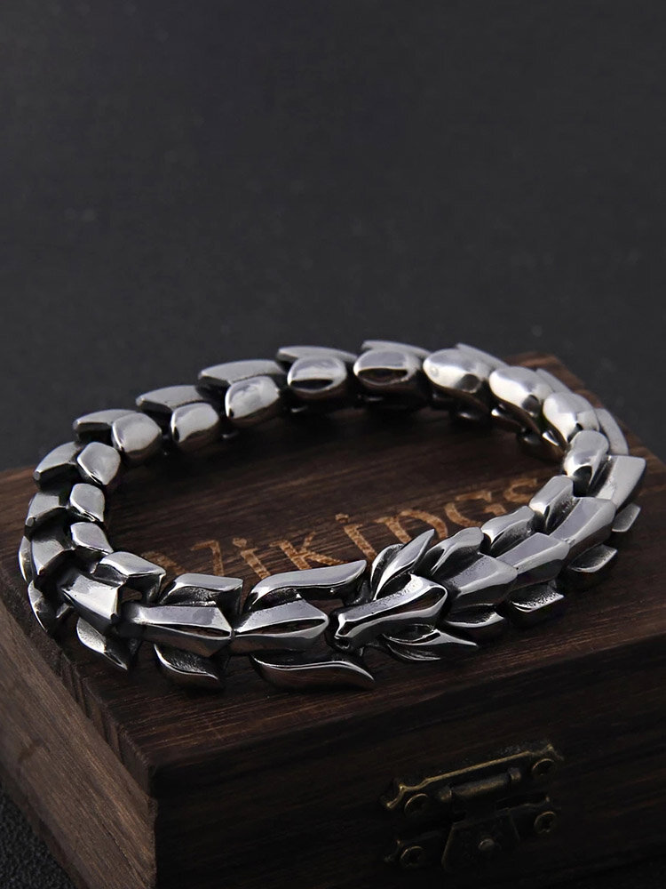 Vintage Titanium Steel Men Bracelet Personality Keel Chain Bracelet
