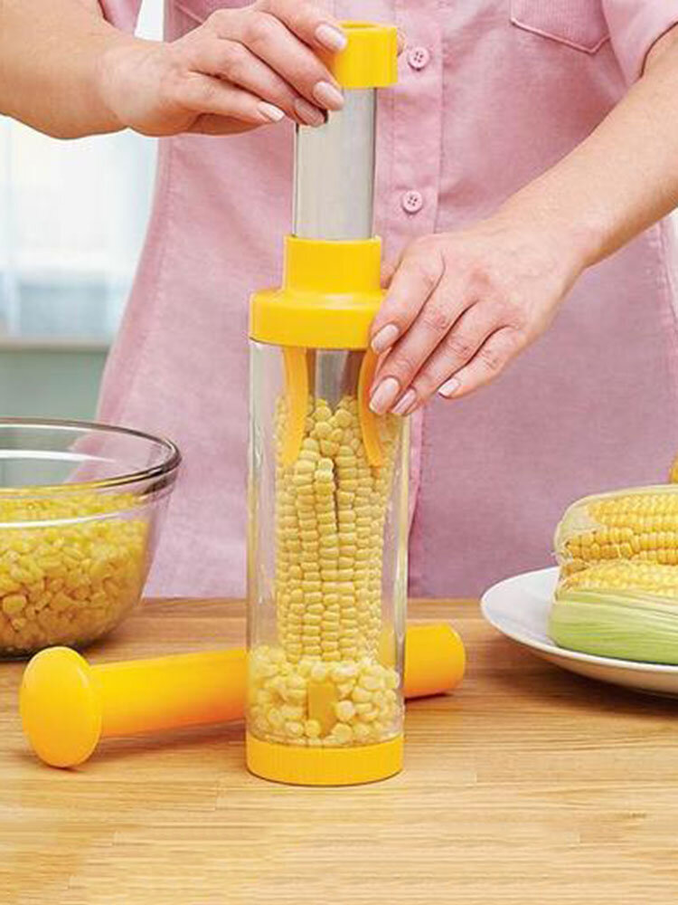 

1 PC Creative Corn Cutter Corn Stripper Kitchen Tools Stable Stainless Steel Corn Cob Remover Cutter Home Gadgets Access