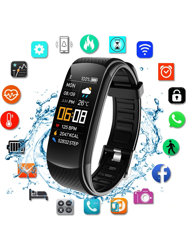 3 Cores C5S Homens Mulheres Esporte Smartwatch Aptidão Rastreador Watch Para Android iOS Coração Monitor de Taxa Eletrônico Relógio Smart Watch