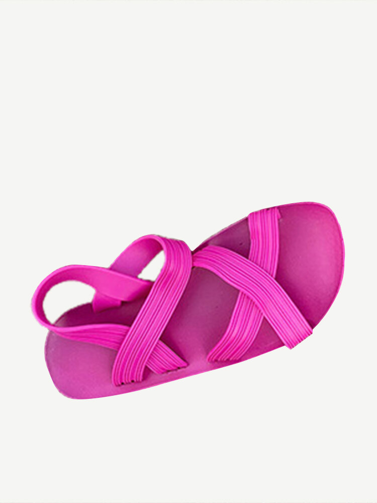 Net Red Jelly Beach Sandals Female Casual Students Fashion Non-slip Outdoor Wear Wild Flat Bottom Season Women's Shoes